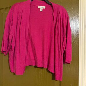 Dress Barn Hot Pink Shrug, 2X